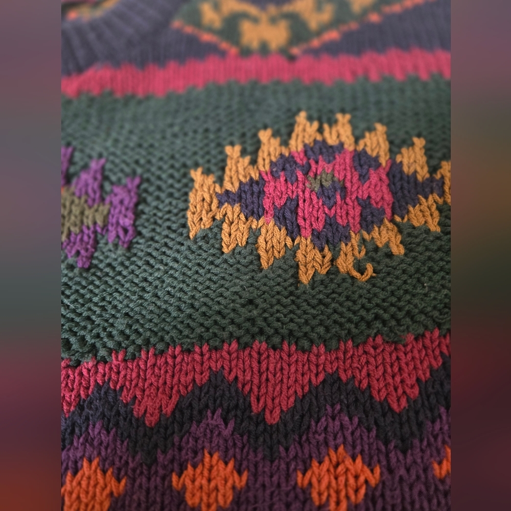Britches Geometric Vintage Hand Knit Sweater - Picture 4 of 9